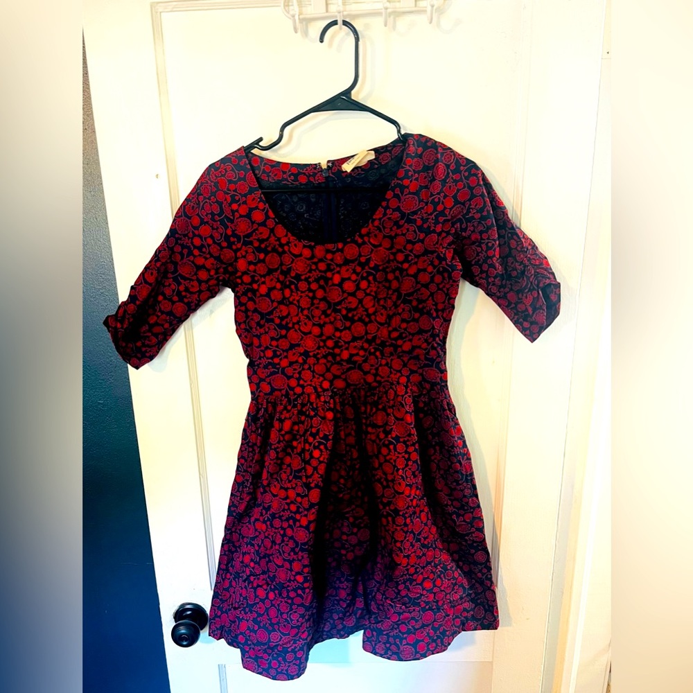 Red & navy ModCloth dress